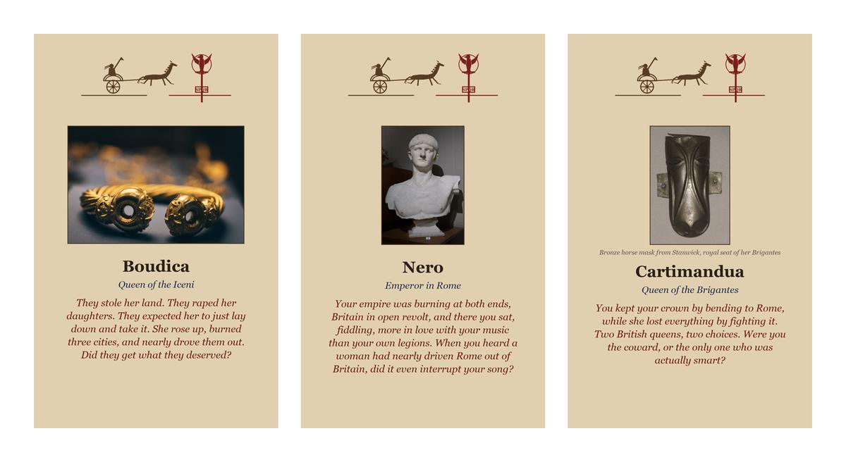Boudica Conversation Cards | 17-Card Historical Set