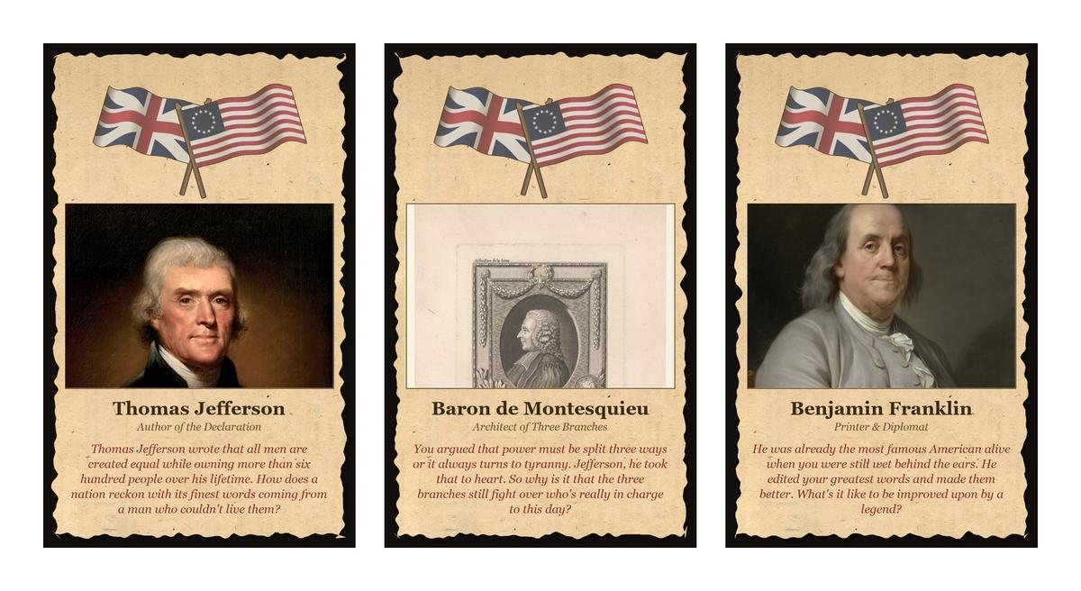 Thomas Jefferson Conversation Cards | 19-Card Historical Set